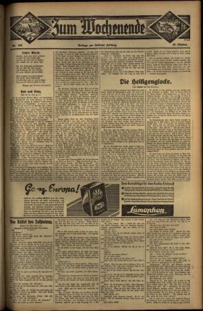 Zweite Ausgabe vom Sonntag, den 30. Oktober 1932.