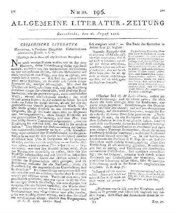 Thucydides: Thucydides etc. (Beschluß der in Num. 196. abgebrochenen Recension.)