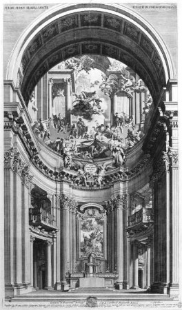 Altare Mains Templi Sancti Ignatii. In Collegio Romano : Dorigny, Nicolas. Altare Mains Templi Sancti Ignatii. In Collegio Romano. Kupferstich; 75,2 x 44 cm. Dresden: Kupferstich-Kabinett A 109 328 in A 570, 4 (Fr. 17./18. Jh.)