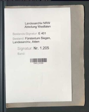 Generalrechnung über Einnahmen und Ausgaben der fünf Aerarien in der Stadt Siegen, im Haingericht und in den Ämtern Netphen, Freudenberg, Ferndorf und Krombach