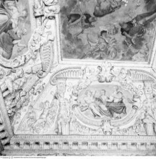 Dekoration mit dem Horoskop des Montano Barbarano und allegorischen Darstellungen