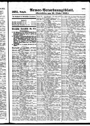 1681. Ausgabe. Dienstag, 23. Oktober 1917