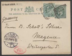 Brief an B. Schott's Söhne : 25.03.1903