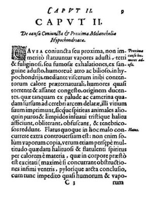 Capvt II. De causa Coniuncta & Proxima Melancholia Hypochondriacæ.