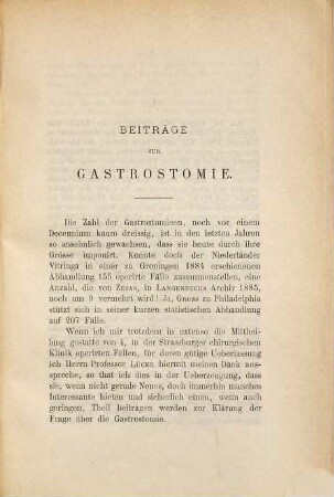 Beiträge zur Gastrotomie : Inaug.-Diss.