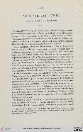 2.Ser. 1.1862/63: Note sur les Tumuli de la forêt de Brumath