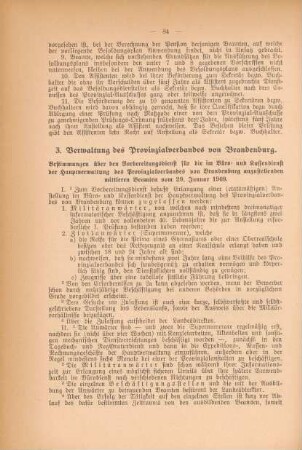 3. Verwaltung des Provinzialverbandes von Brandenburg