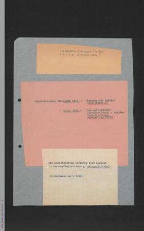Satzungen, Vereinsregister