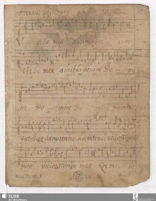 Schütz, Heinrich: Verba mea auribus percibe Domine