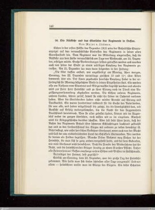 16. Die Rückkehr und das Einrücken des Regiments in Dessau
