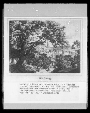 Marburg von der Südwest-Seite