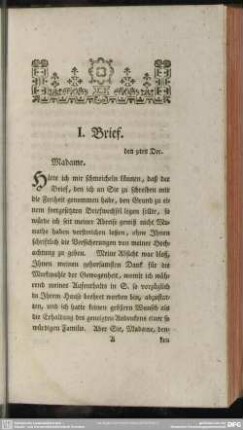 I. Brief. den 9ten Dec.