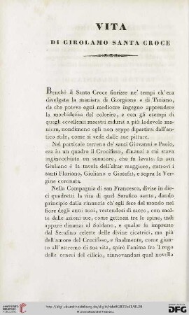 Vita di Girolamo Santa Croce