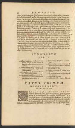 Caput Primum De Causis Manus Iniectionum.