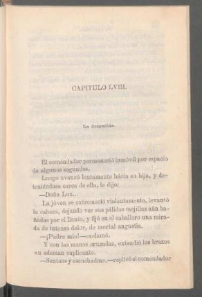 Capítulo LVIII. - La despedida.