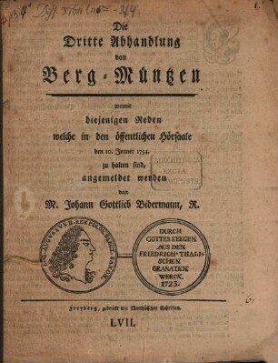 Abhandlung von Berg-Müntzen, 3