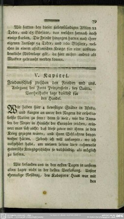 V. Kapitel. Friedensschluß zwischen den Feinden und uns.