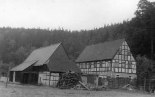 Wilsdruff-Grund-Wüstarabien. Lohmühle Wüstarabien, Ansicht, Repro