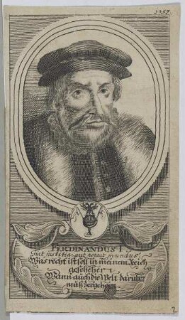 Bildnis des Ferdinandus I., Kaiser des Römisch-Deutschen Reiches