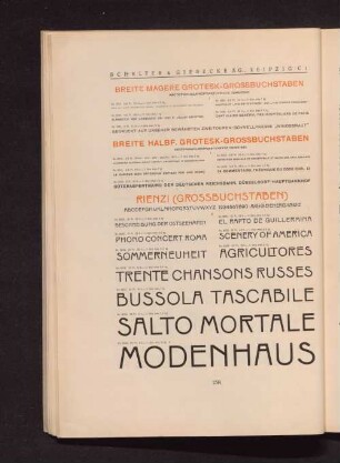 Breite Halbfe. Grotesk- Grossbuchstaben