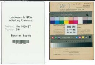 Entnazifizierung Sophie Stuermer , geb. 27.01.1906 (Geschaeftsfuehrerin)