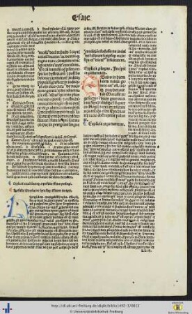 Esaias propheta cum postilla