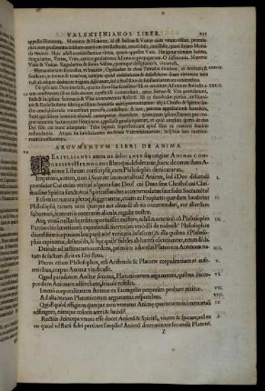 Argumentum Libiri De Anima.
