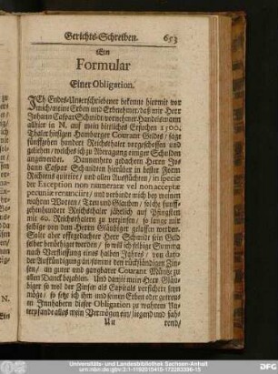 Ein Formular Einer Obligation.