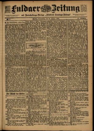 Ausgabe vom Donnerstag, den 22. Januar 1903.