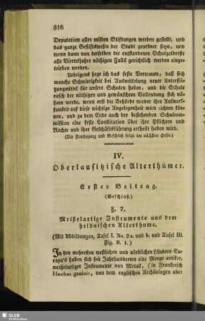 Oberlausitzische Alterthümer : erster Beitrag (Beschluß)