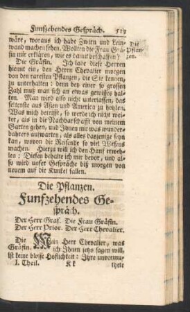 Die Pflanzen. Funfzehendes Gespraech.