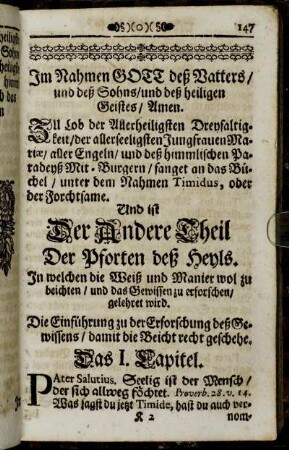 Und ist Der Andere Theil Der Pforten deß Heyls.