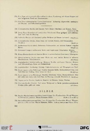 Silber (Nr. 734-754)