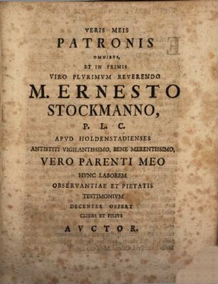 Dissertatio philosophica de patronis et clientibus
