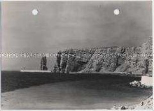 Insel Helgoland, Westküste und Lange Anna (Felsnadel, Brandungspfeiler)