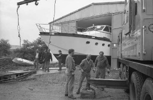 Errichtung einer Schiffswerft im Karlsruher Rheinhafen durch den Karlsruher Malermeister Peter Weyer