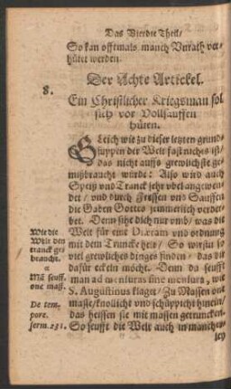 Der Achte Artickel.