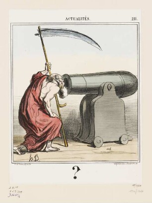 ? (Le Point d'interrogation), Blatt 211 der Folge „Actualités“, in: Le Charivari“, Paris 1868