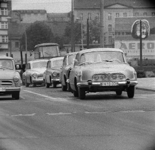 Berlin-Mitte, Alexanderplatz. Straßenverkehr