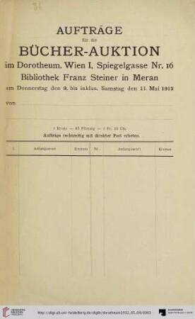 Auftragsliste
