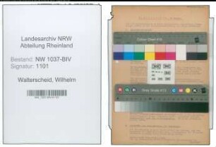 Entnazifizierung Wilhelm Walterscheid , geb. 11.06.1882 (Handwerkmeister)