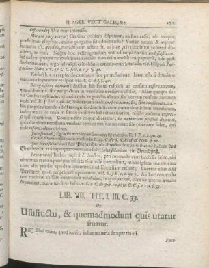 Tit. I. III. C. 33. De Usufructu, & quemadmodum quis utatur fruatur.