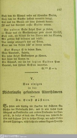 Von einigen in der Niederlausitz gefundenen Alterthümern