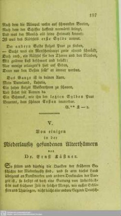 Von einigen in der Niederlausitz gefundenen Alterthümern