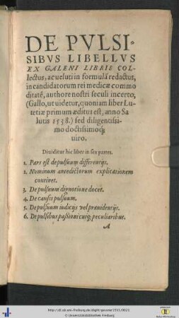 De pulsibus.