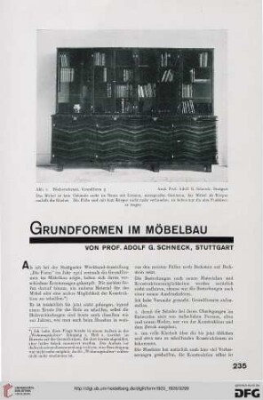 1: Grundformen im Möbelbau
