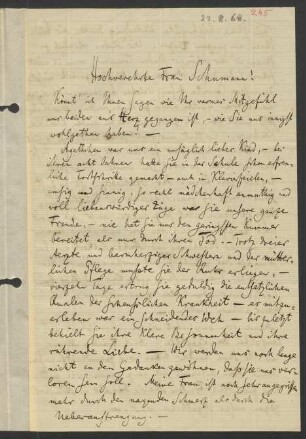 Brief an Clara Schumann : 22.09.1868
