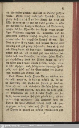 Gutachten über einen Versuch, den Flachs in Wasserdampf zu rösten