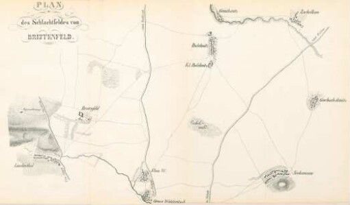 Plan des Schlachtfeldes von Breitenfeld