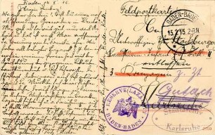 Erster Weltkrieg - Feldpostkarten
